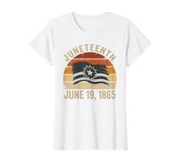 Drapeau Juin Noir Jour de la Liberté Juin 19 1865 Retro Pride T-Shirt Graphique avec Valeur