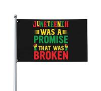 Drapeau Juneteenth Était Une Promesse Qui A Été Rompue En Afrique Bannière De Drapeaux Couleurs Resistant Exterieur 2 Œillets Métalliques Bannière À Œillets, Pour Les Bureaux, Jardin, 90X150Cm