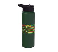 Drapeau Juneteenth - Histoire des Noirs - Droits Civils Africains Stainless Steel Insulated Water Bottle