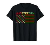 Drapeau Juneteenth - Histoire des Noirs - Droits Civils Africains T-Shirt Graphique avec Valeur