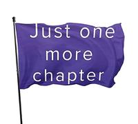 Drapeau Just One More Chapter de 91 cm x 152 cm aux couleurs vives pour sports de plein air, drapeau de cour en polyester résistant à la décoloration avec 2 œillets en laiton pour décoration