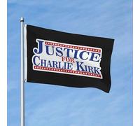 Drapeau Justice pour Charlie Kirk, bannières extérieures pour jardin, jardin, 3 x 5 pieds