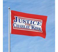 Drapeau Justice pour Charlie Kirk, bannières extérieures pour jardin, jardin, 3 x 5 pieds