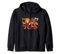 Drapeau Kenya Pays de Galles Racines kényanes Fier Gallois Sweat à Capuche