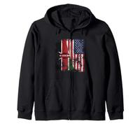 Drapeau Kenya USA Vieilli - Demi américain Sweat à Capuche