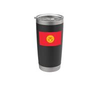Drapeau kirghize du Kirghizistan Gobelet isotherme en acier inoxydable double paroi