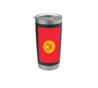 Drapeau kirghize du Kirghizistan Gobelet isotherme en acier inoxydable double paroi