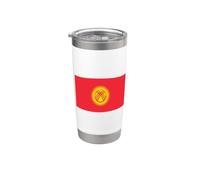 Drapeau kirghize du Kirghizistan Gobelet isotherme en acier inoxydable double paroi