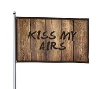 Drapeau Kiss My Airs pour décoration de bar - Accessoires de dortoir - Décoration hippie (120 x 180 cm)