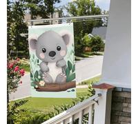 Drapeau koala 61 x 91 cm pour extérieur et intérieur - Pour le printemps, l'été, l'automne, l'hiver - Drapeaux de jardin avec œillets verticaux double face pour décorations de cour