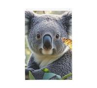 Drapeau koala et papillon, 6 x 0,9 m, double face, ne se décolore pas, drapeau de jardin, drapeau de cour avec bannière extérieure en laiton pour décoration de cour, porche, pelouse