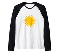 Drapeau kurde Soleil des Kurdes Symbole Fierté Newroz Manche Raglan