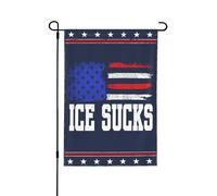 Drapeau « La glace, c'est nul » - Manifestations contre la glace au Minnesota - Drapeau de jardin double face 30 x 45 cm