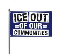 Drapeau « La glace sort de nos communautés » 90 x 150 cm (3 x 5 pi) pour jardin, balcon ou pelouse B4008