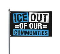 Drapeau « La glace sort de nos communautés » 90 x 150 cm (3 x 5 pi) pour jardin, balcon ou pelouse B4009