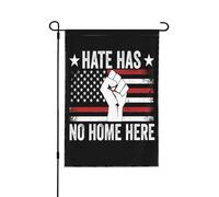 Drapeau « La haine n'a pas sa place ici » - Justice sociale et égalité - Bannière de jardin double face 30 x 45 cm