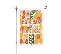 Drapeau « La haine n'a pas sa place ici » - Justice sociale et égalité - Bannière de jardin double face 30 x 45 cm