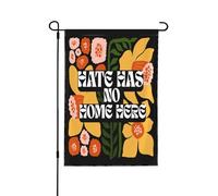 Drapeau « La haine n'a pas sa place ici » - Justice sociale et égalité - Bannière de jardin double face 30 x 45 cm