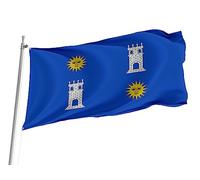 Drapeau La Vall D'Uixo Communauté Valencienne Espagne Imperméable Drapeaux De Jardin Suspendre Bannière Pour Bureaux Maison Patio 3X5 Ft