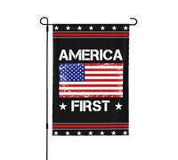 Drapeau « L'Amérique d'abord » 30 x 45 cm (12 x 18 pouces), bannière double face pour jardin, sans mât.
