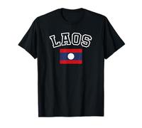 Drapeau Laos Vintage Vieilli rétro Patrimoine T-Shirt