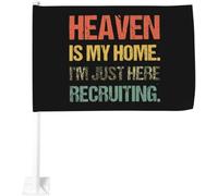 Drapeau Le Paradis Est Ma Maison, Je Suis Juste Là Pour Recruter Drapeau Pirate Lavable Imprimé Bannière, Pour Jardin, D'Intérieur, Balcon, 90x150cm