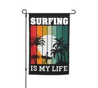 Drapeau Le Surf C'Est Ma Vie. Suspendre Décoration De Jardin Imperméable Bannière De Cour Pour D'Intérieur Patio Bureaux 12X18 Inch