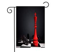Drapeau Leadership Concept Stratégique Roi Rouge Déplacement Rendu Gestionnaire Pions Noirs Affaires Finance Objets Lavable Bannière De Drapeaux, Pour Les Défilés, Jardin, 30x45cm