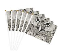 Drapeau léger avec imprimé hiboux et oiseaux pour décoration d'intérieur, événements polyvalents