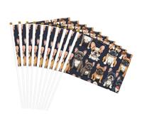 Drapeau léger avec imprimé « I Love » - Motif bouledogue français - Pour défilé - Décoration d'intérieur - Utilisation polyvalente