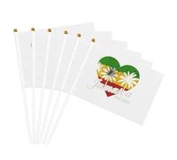 Drapeau léger avec motif cœurs jamaïcains - Décoration d'intérieur - Utilisation polyvalente