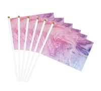 Drapeau léger en marbre coloré rose bleu violet imprimé pratique drapeau léger décoration intérieure extérieure événements fêtes