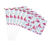 Drapeau léger imprimé flamants roses pour fêtes, événements, défilés, activités sportives, assemblage facile