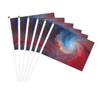 Drapeau léger imprimé galaxie rouge et bleu pour festival, décoration intérieure ou extérieure