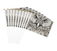 Drapeau léger imprimé hiboux et oiseaux pour fêtes, événements, défilés, activités sportives, assemblage facile
