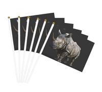 Drapeau léger imprimé rhinocéros animaux pour festival, décoration intérieure ou extérieure, défilé, fête, événements