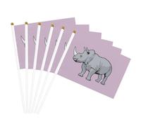 Drapeau léger imprimé rhinocéros animaux pour festival, décoration intérieure ou extérieure, défilé, fête, événements