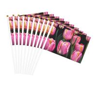 Drapeau léger imprimé rose et tulipes - Pratique - Décoration d'intérieur et d'extérieur - Pour événements et fêtes