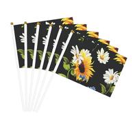 Drapeau léger imprimé tournesols camomille pour fêtes, événements, défilés, activités sportives, assemblage facile