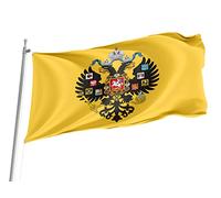 Drapeau L'Empire Russe Bannière Cour Double Face Durable Drapeau De Cour Pour Extérieure Intérieure Toutes Les Saisons 152X90Cm