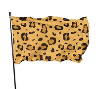 Drapeau Léopard Africain 0,9 x 1,5 m en polyester durable résistant aux UV et à la décoloration