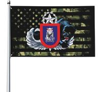 Drapeau L'Équipe De Combat De La 3E Brigade, 82E Division Grand Drapeau 2 Œillets Métalliques Traditionnel Bannière À Œillets, Pour Les Défilés, Jardin, Les Bureaux, 90x150cm
