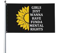 Drapeau Les Filles Veulent Juste Avoir Des Droits Fondamentaux Grand Drapeau Personnalisés Traditionnel Bannière, Pour Les Bureaux, Balcon, Les Défilés, 90x150cm
