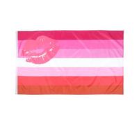 Drapeau Lesbien 150cm en Polyester, Résistant à Décoloration