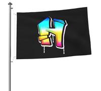 Drapeau Lettre H De Couleur Double Face Drapeaux Décoratif Suspendre Bannière Décorative Pour Bureaux Intérieur Vacances 3X5 Ft