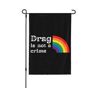 Drapeau Lgbt Drag IsA Crime Flags Drag IsA Crime drapeaux de jardin drôles 12x18 double face pour pelouse