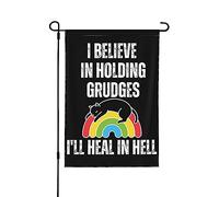 Drapeau LGBT Je crois en gardant des rancunes que je guérirai en enfer Drapeaux Je crois en gardant des rancunes que je guérirai en enfer Drapeau de jardin Drapeaux de jardin personnalisés 12 x 18 Ban