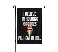 Drapeau LGBT Je crois en gardant rancunes que je guérirai en enfer Drapeaux Je crois en gardant rancunes que je guérirai en enfer s 12 x 18