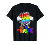 Drapeau LGBT Love is Love Rainbow Tearing Inside T-Shirt
