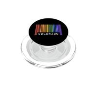 Drapeau LGBTQ esthétique Gay Queer Barcode Pride Colorado PopSockets PopGrip pour MagSafe